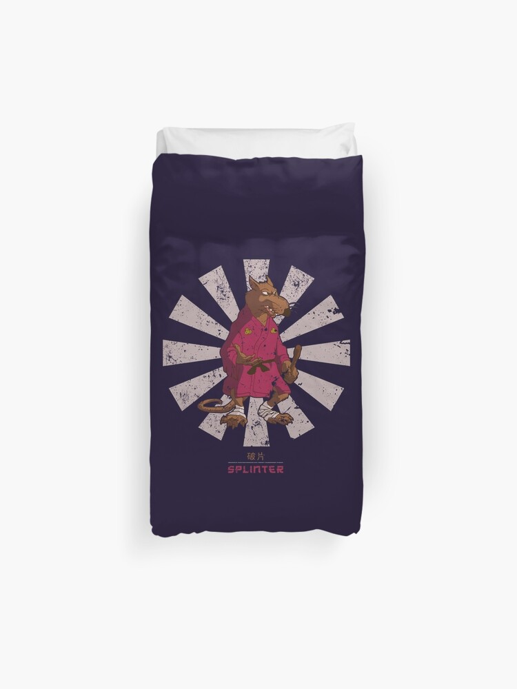 Splinter Retro Japanese Ninja Turtles Duvet Cover By Nova5