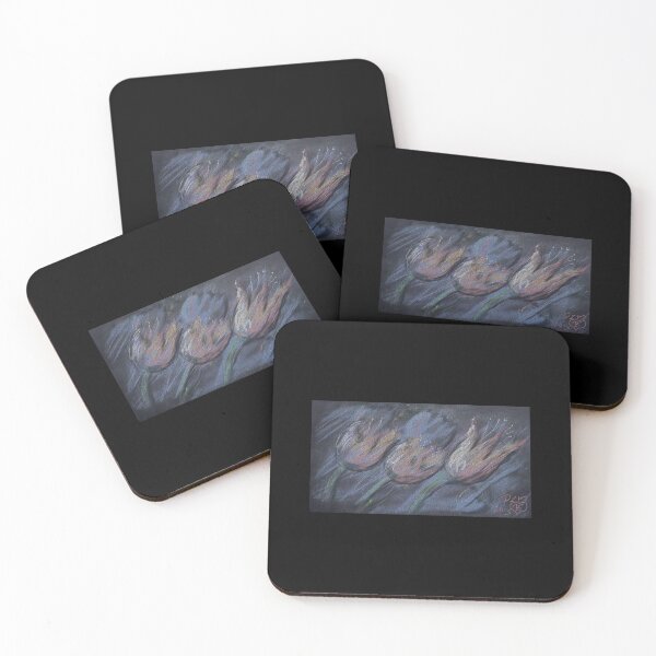 Item preview, chalkboard moonlit tulips sketch designed and sold by Dawna Morton.