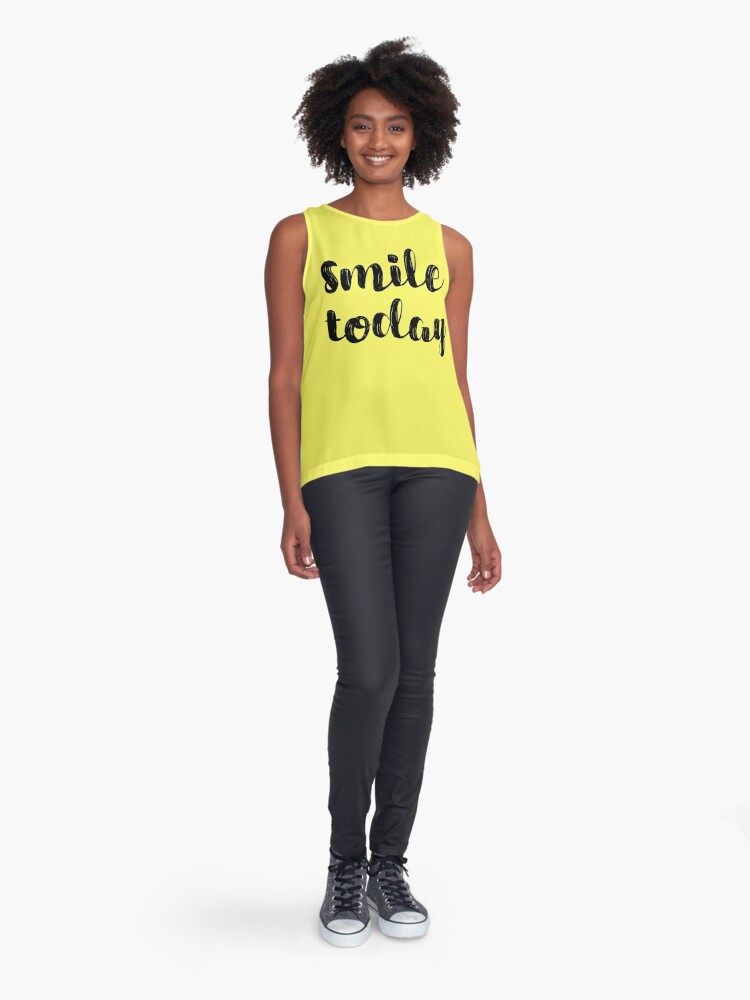 Alternate view of Smile Today Quote Sleeveless Top