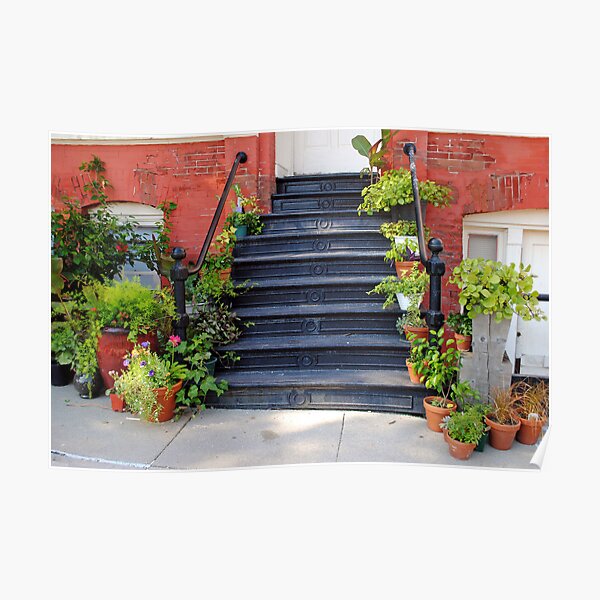 Green Stairway Poster