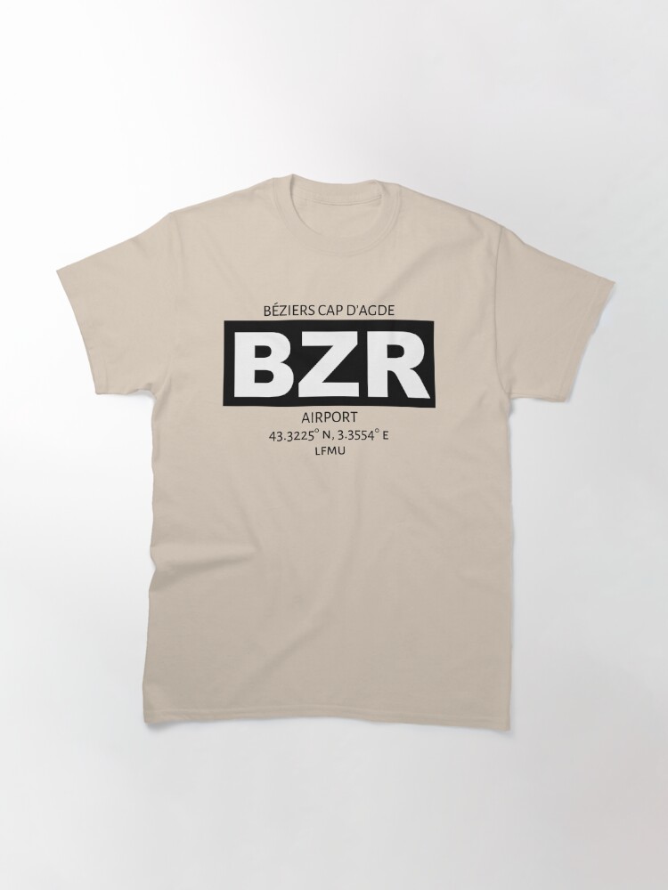 Alternate view of Beziers Cap D'Agde Airport BZR Classic T-Shirt