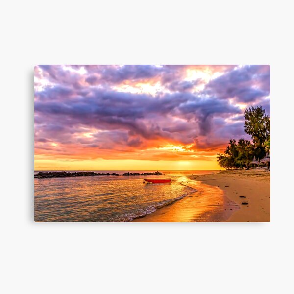 "Mauritian Sunset" Canvas Print for Sale by staticshotz Redbubble