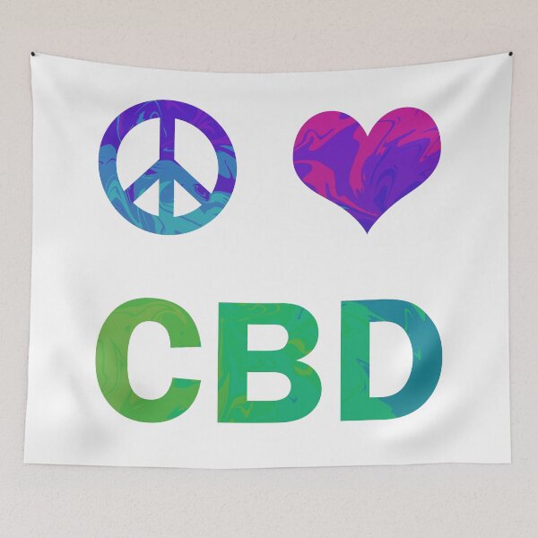 Item preview, Peace, Love, and CBD designed and sold by sjsketches.
