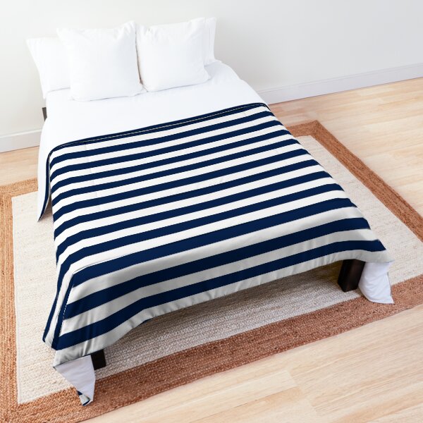 Striped Navy Blue Comforter