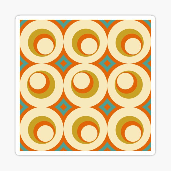Mid-Century Modern Orange Sticker