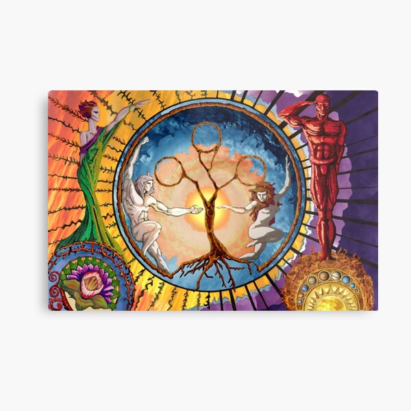 Tales of Reign Nouveau Metal Print