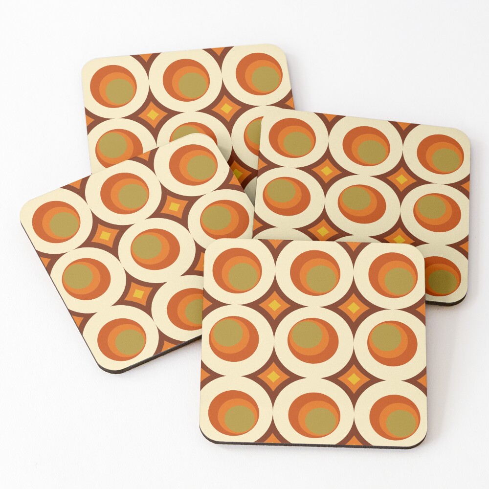 Mid-Century Modern 70s Coasters (Set of 4)