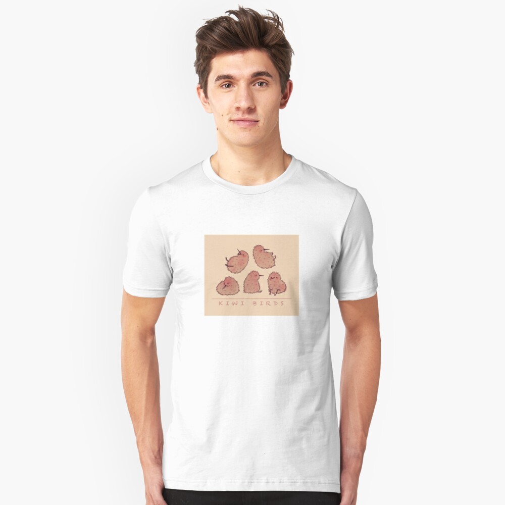 Cute Kiwi Birds 2 Slim Fit T-Shirt