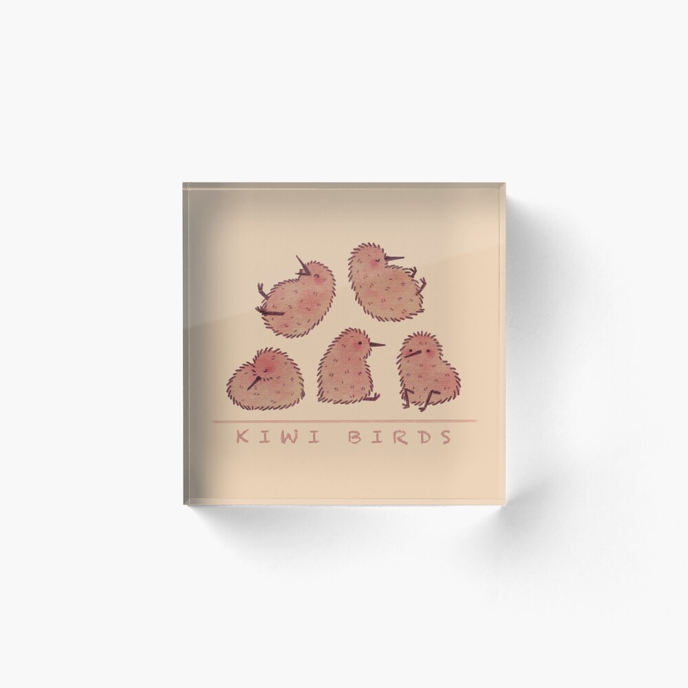 Cute Kiwi Birds 2 Acrylic Block