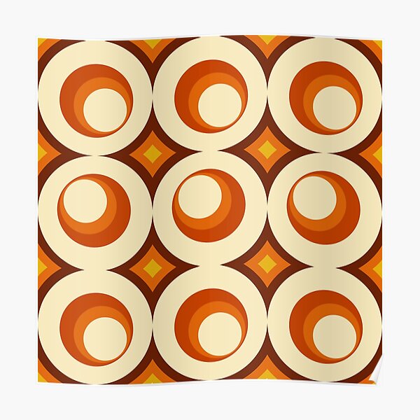 Mid-Century Modern 3 Crescent Poster