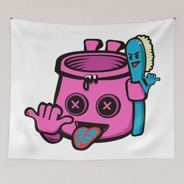 Artikelvorschau, Chalkbag und Bürste Shaka (Pink) | Klettern entworfen und verkauft von Designwith8.