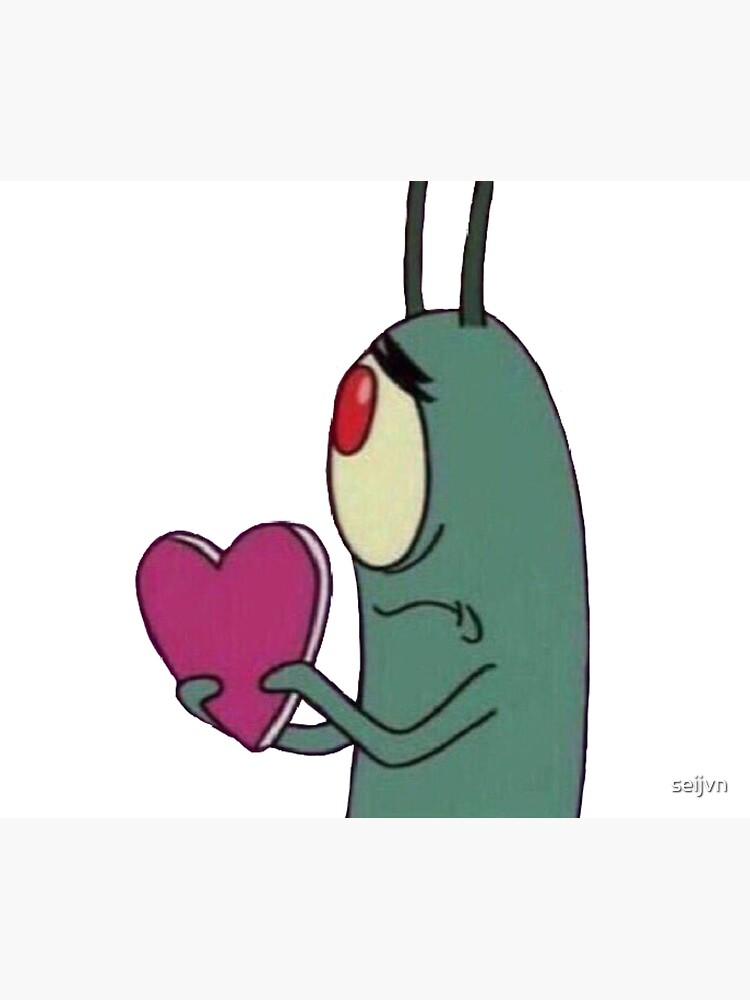 Plankton Heart  Meme  Canvas Print by seijvn Redbubble