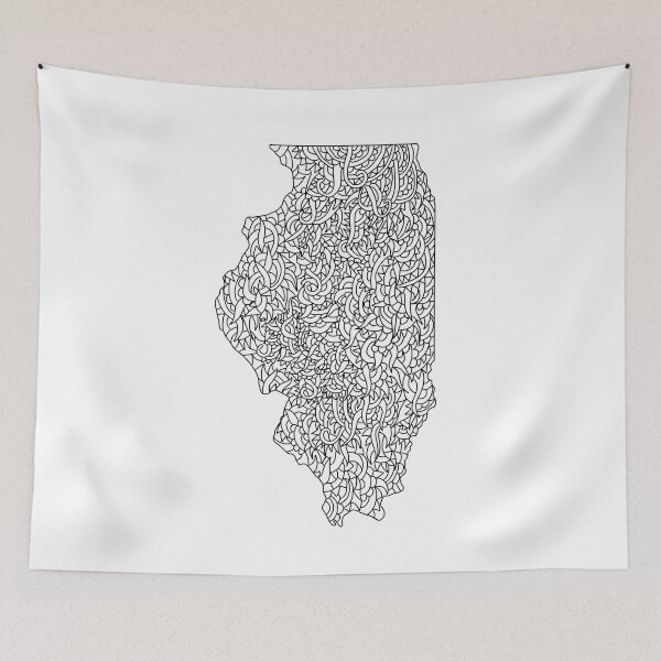 Item preview, Illinois Map Design designed and sold by Naoswestvillage.