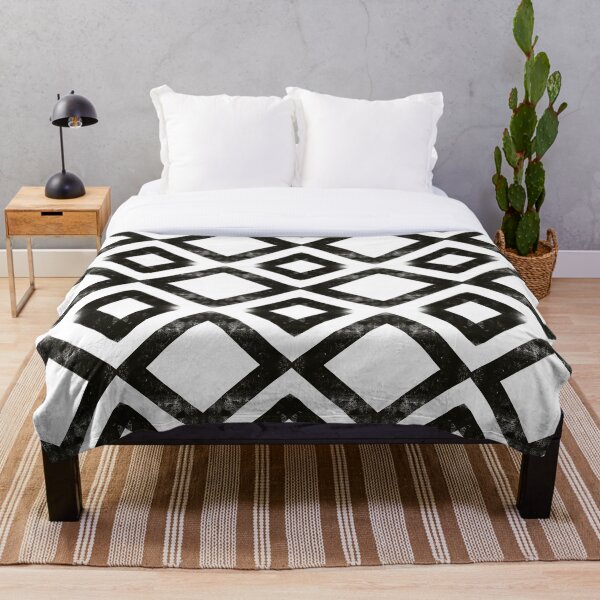 Item preview, Simple symmetrical black and white diamond pattern designed and sold by Tony  Ruther.