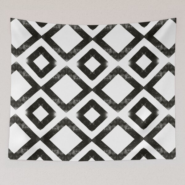 Item preview, Simple symmetrical black and white diamond pattern designed and sold by Tony  Ruther.