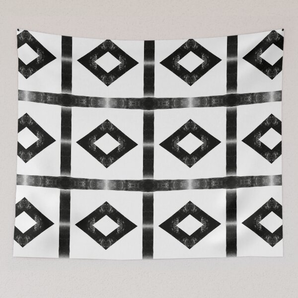 Item preview, Simple symmetrical black and white diamond and square pattern designed and sold by Tony  Ruther.