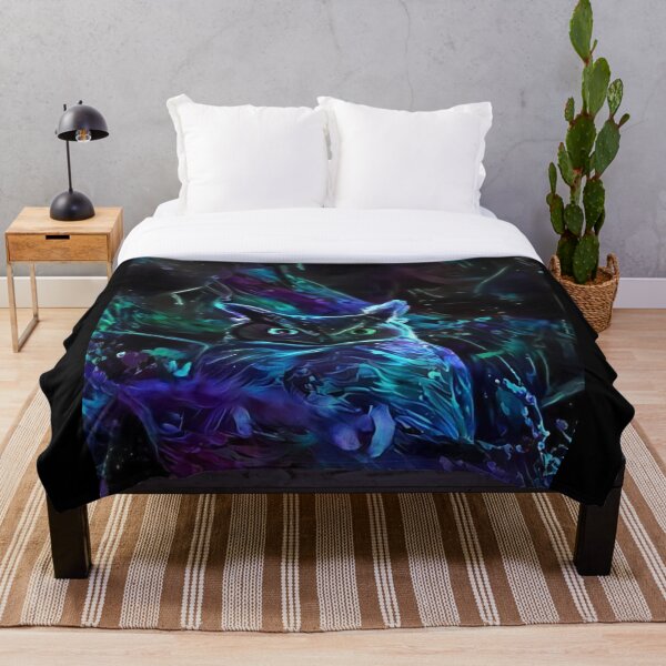 Blacklight Night Owl Throw Blanket