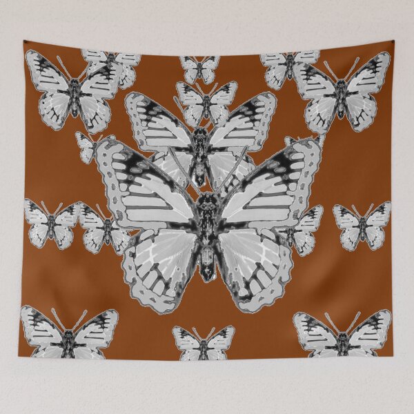 Item preview, CHOCOLATE BROWN BUTTERFLIES PATTERN ART designed and sold by sharlesart.