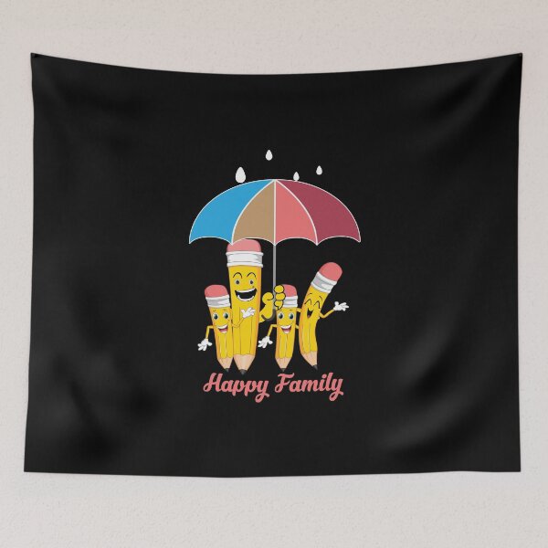 Item preview, The cute funny happy family of pencil tea designed and sold by Peter Azeez.