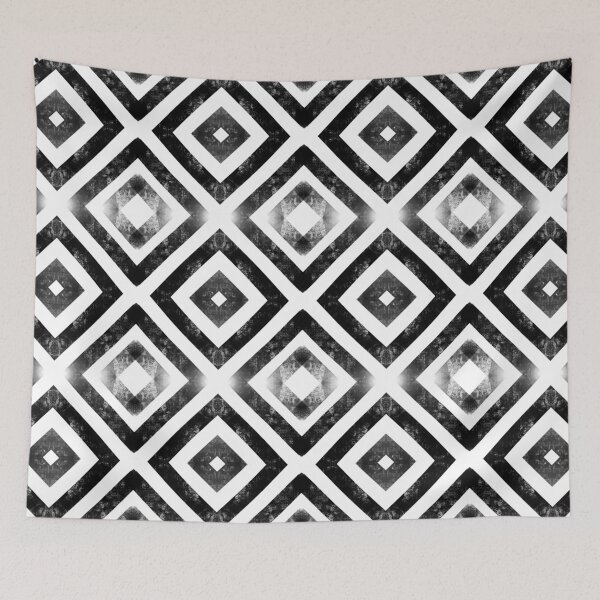 Item preview,  Symmetrical diamond black and white pattern designed and sold by Tony  Ruther.