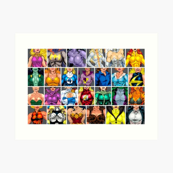 Superheroine ABC's Art Print