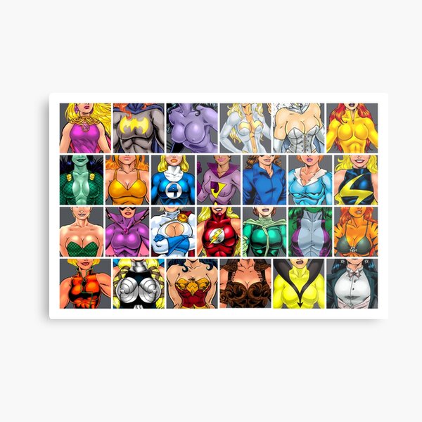 Superheroine ABC's Metal Print