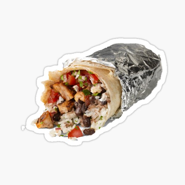 "Chipotle Burrito" Sticker by beckdr Redbubble