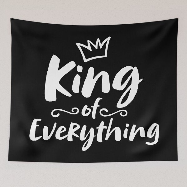 Item preview, KING of everything - White on Black Brush Lettering designed and sold by 26-Characters.