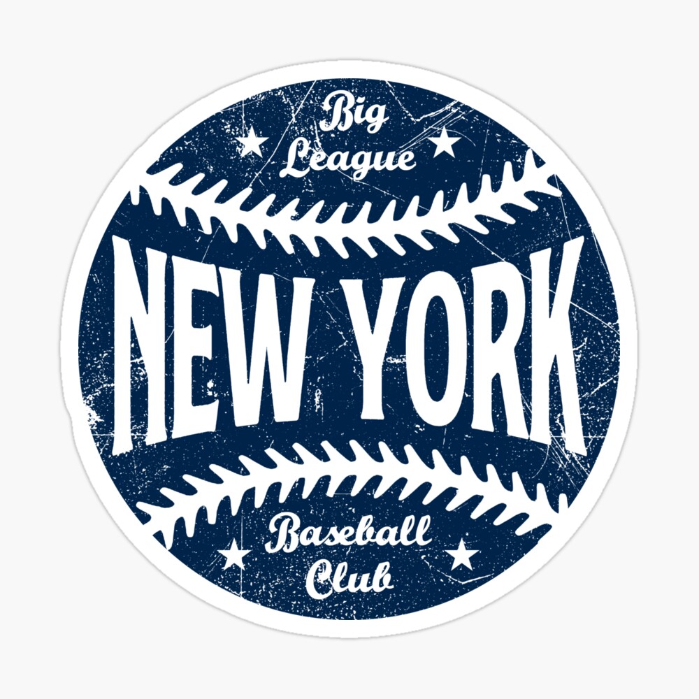 New York Retro Baseball - Navy A-Line Dress for Sale by