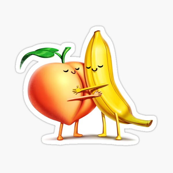 Item preview, Peach and Banana Cute Friends designed and sold by Tobe Fonseca®.
