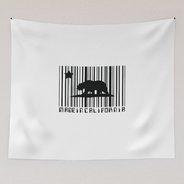Artikelvorschau, Hergestellt in Kalifornien - Barcode Travel Souvenir entworfen und verkauft von BlueRockDesigns.