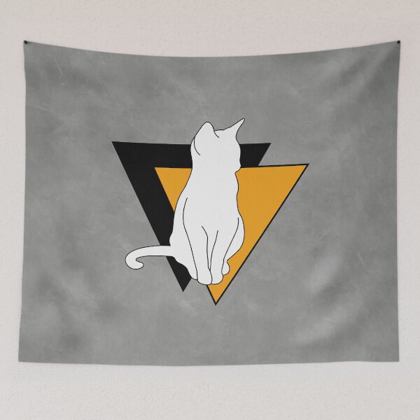 Item preview, Geometric Cat - Cement Burnt (Color 2) designed and sold by Melinski Arts.