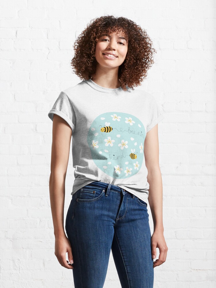 Alternate view of Bee nice, Bee kind (with sticker) Classic T-Shirt