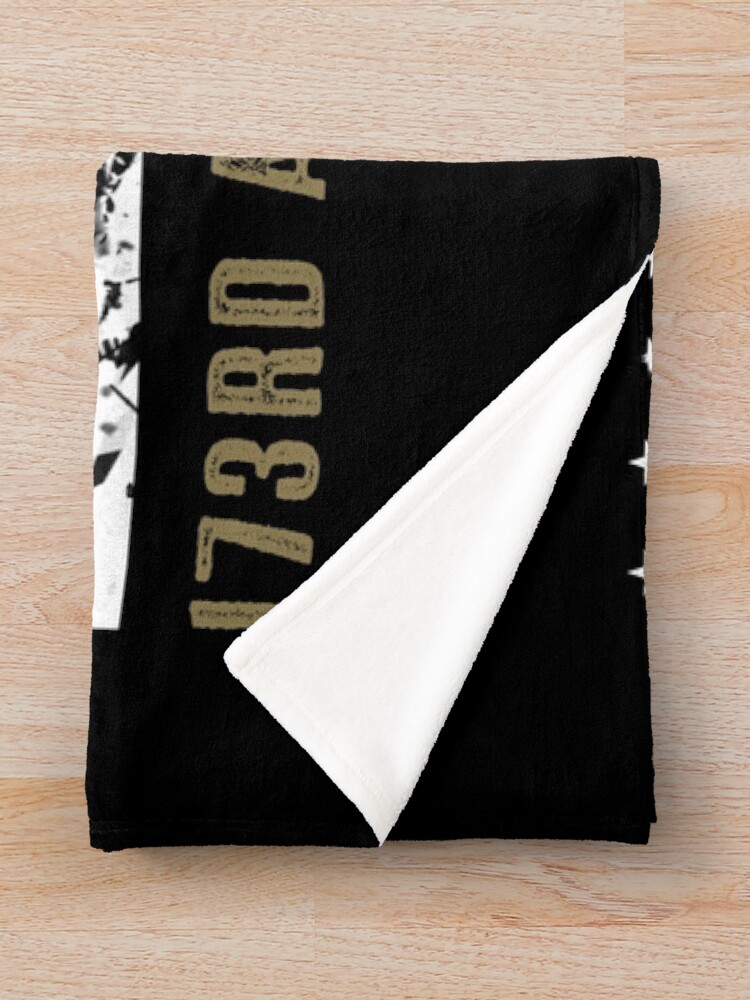 Alternate view of 173rd Airborne Brigade (Distressed Flag) Throw Blanket