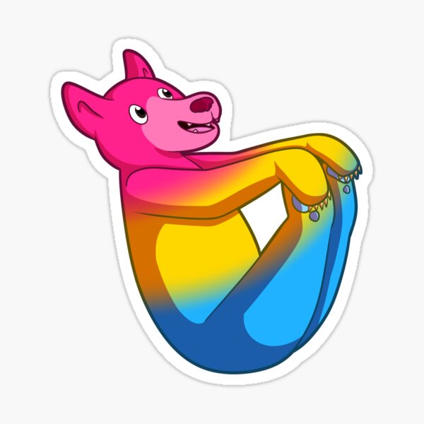 Pan Pride Flag Bear (black bear) Sticker