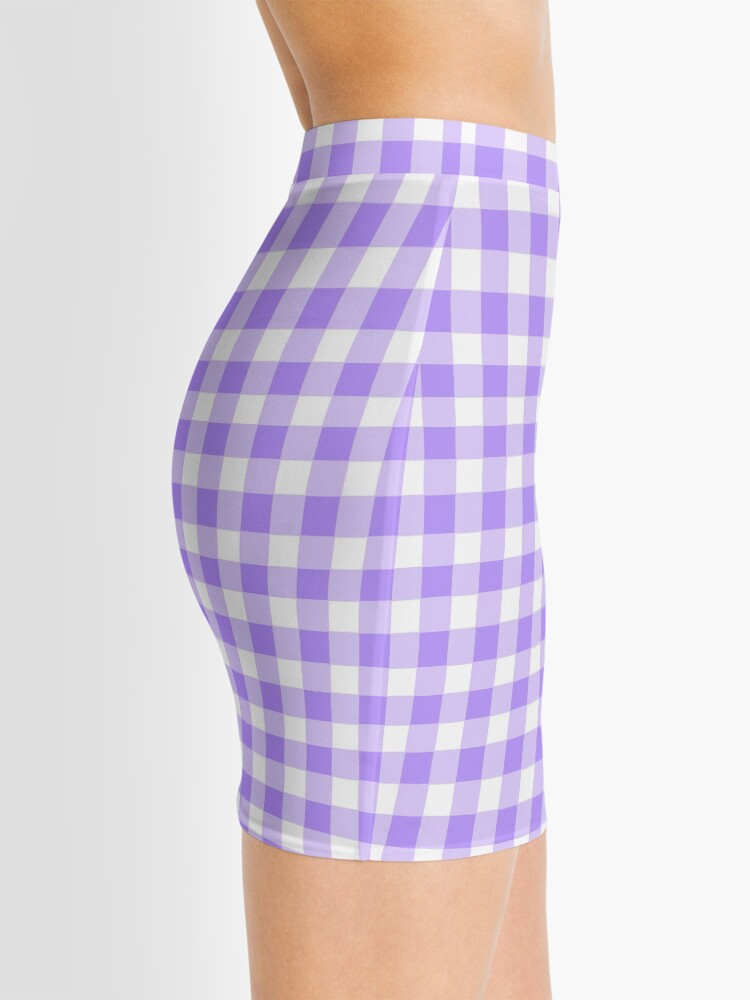 Lavender shop gingham skirt