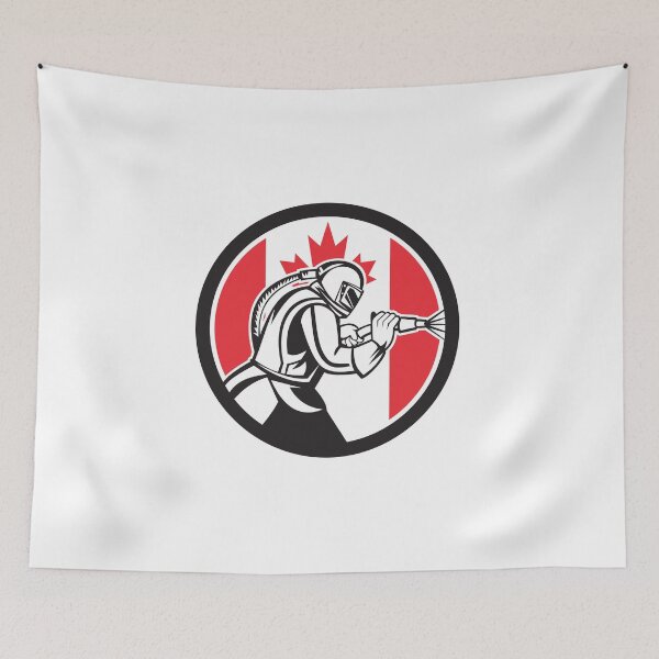 Item preview, Sandblaster Abrasive Blasting Canada Flag Circle designed and sold by patrimonio.