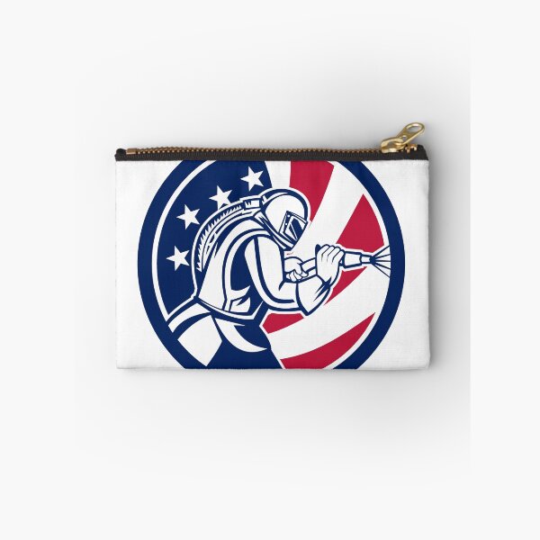 Item preview, American Sandblaster Abrasive Blasting USA Flag Icon designed and sold by patrimonio.