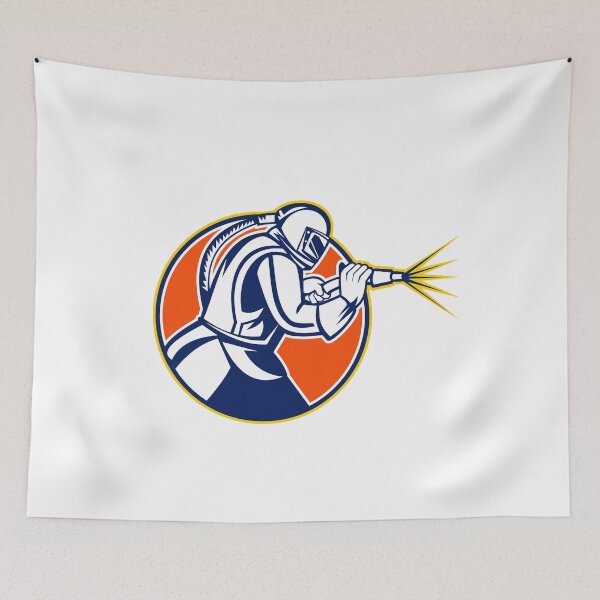 Item preview, Sandblaster Abrasive Blasting Mascot Circle designed and sold by patrimonio.