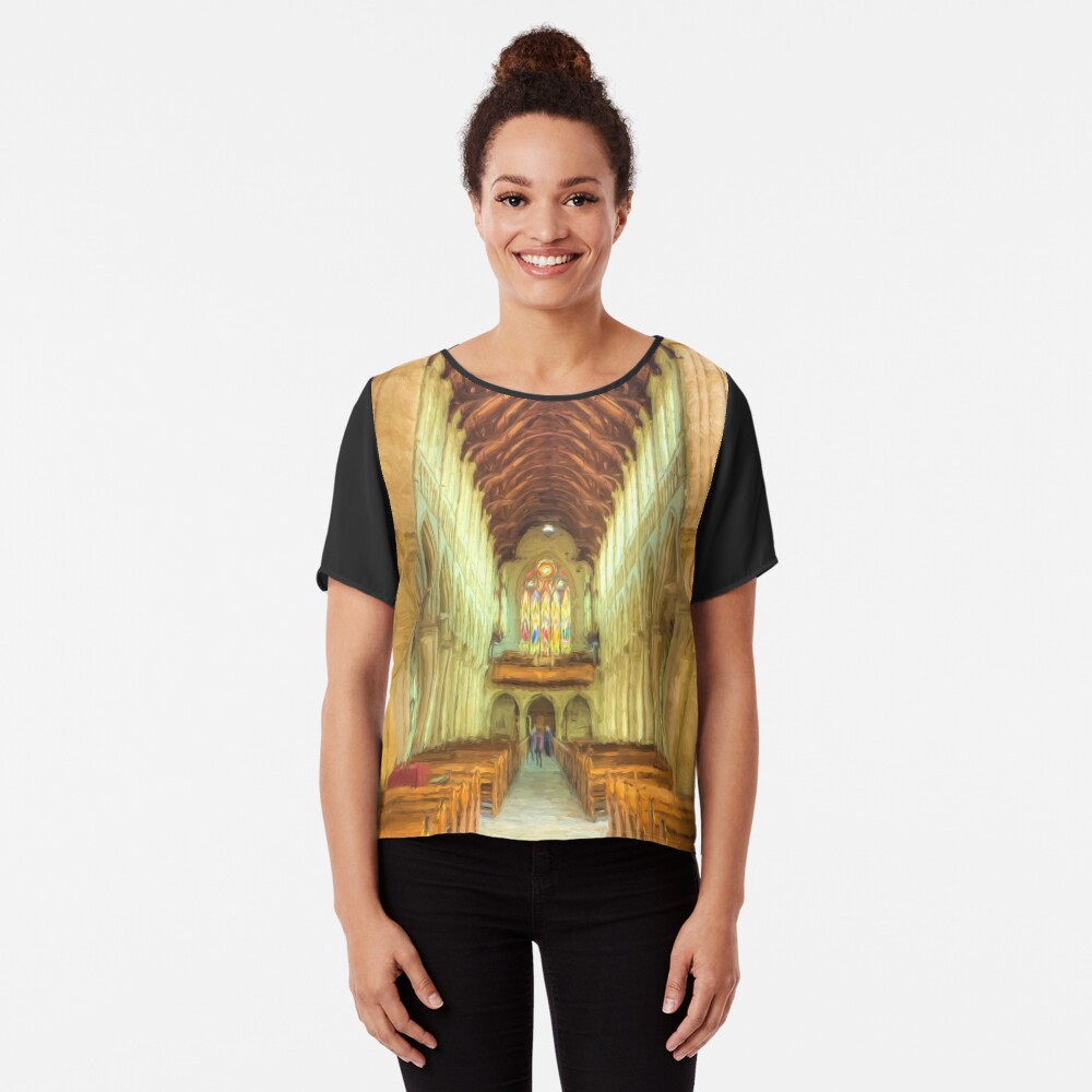 Sacred Heart (digital painting) Chiffon Top
