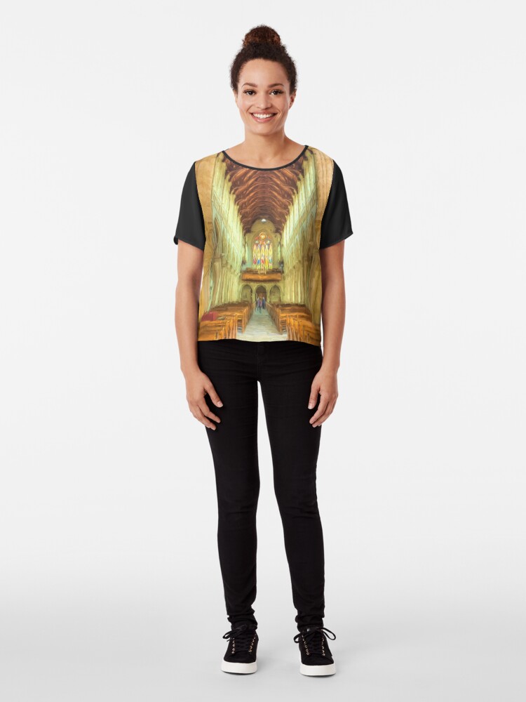 Alternate view of Sacred Heart (digital painting) Chiffon Top