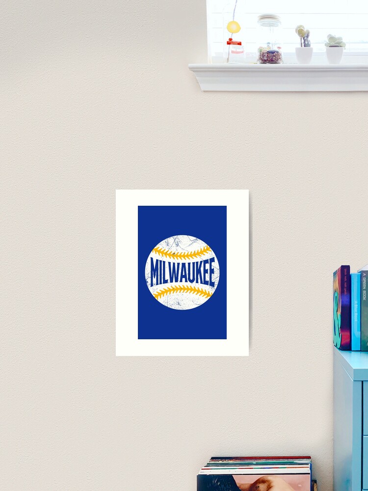 1971 MILWAUKEE BREWERS Print Vintage Baseball Poster Retro 