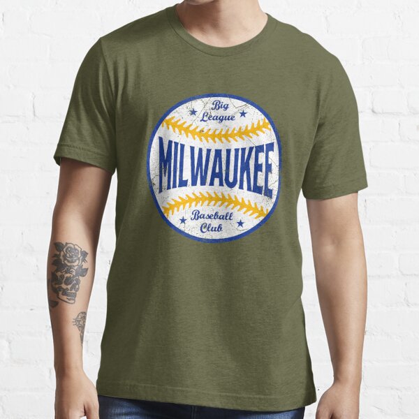 1970 Milwaukee Brewers Artwork: Men's Cotton Jersey Hooded Long