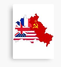 berlin east west flag Canvas Print