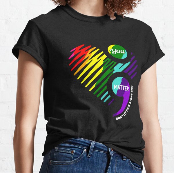 Semicolon Mental Health Awareness design Classic T-Shirt