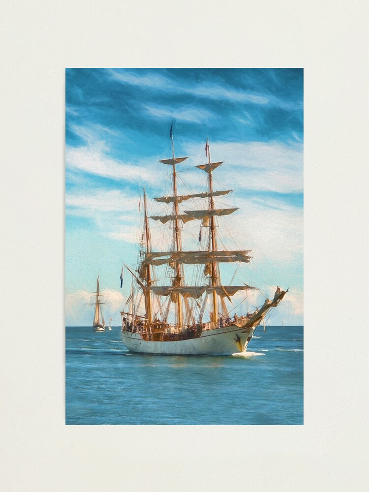 Alternate view of Sailing Grace (digital painting) Photographic Print