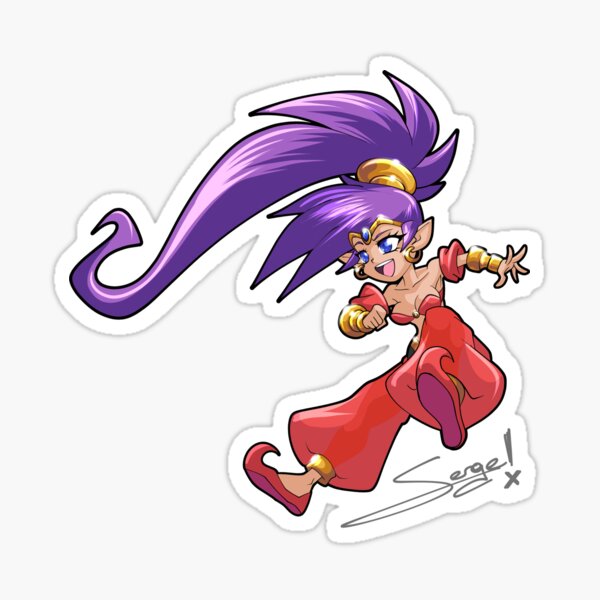 "Shantae - Hair Whip" Sticker By Nekoiichi | Redbubble