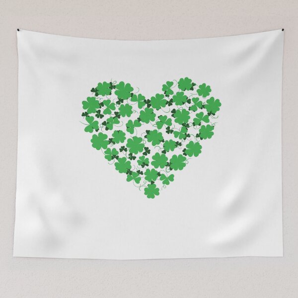 Item preview, Shamrock Heart Shape Four Leaf Lucky Clovers  designed and sold by SilentEcho.