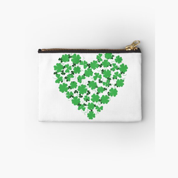 Item preview, Shamrock Heart Shape Four Leaf Lucky Clovers  designed and sold by SilentEcho.