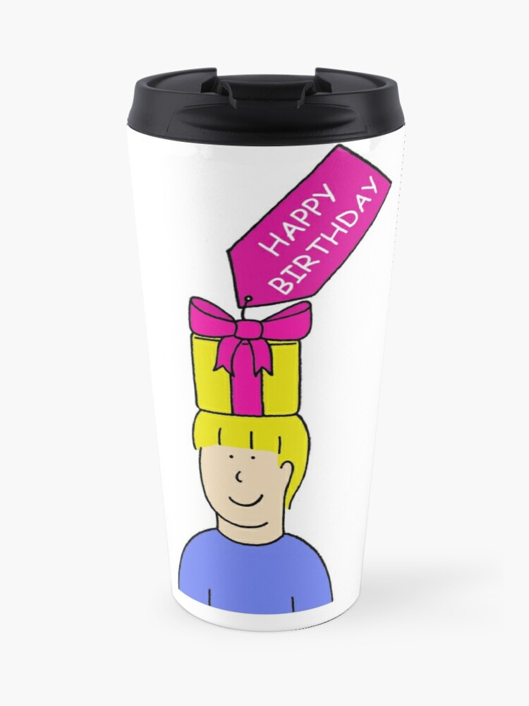 Happy Birthday Hairstylist Cartoon Hair Travel Mug By